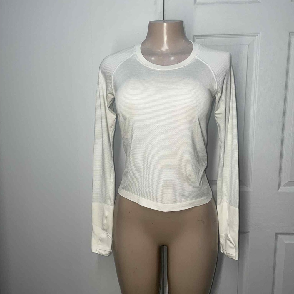 lululemon athletica Long Sleeve White Thermal Tee